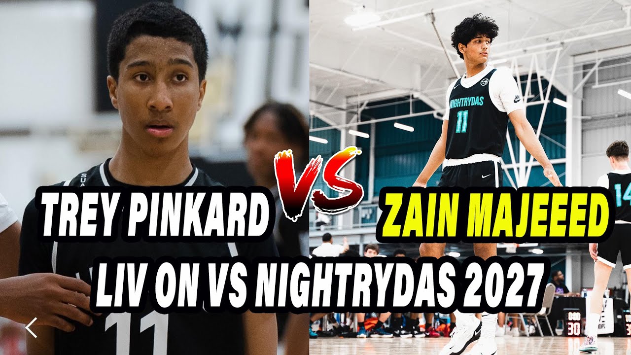6'7 Zain Majeed vs 5'7 Trey Pinkard Liv On Blue chips vs Nightrydas 2027 Made Hoops South