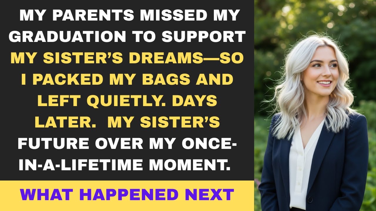 My Parents Missed My Graduation to Support My Sister’s Dreams—So I Packed My Bags and Left Quietly