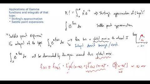 PHYS 2500 Lec 18b: Saddle Point Expansion and Stirling