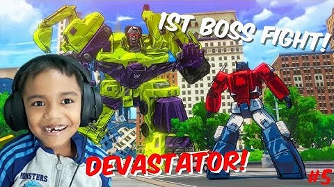 Transformers Devastation! 1st Boss Fight! Devastator! #5 - Alif Iman Plays