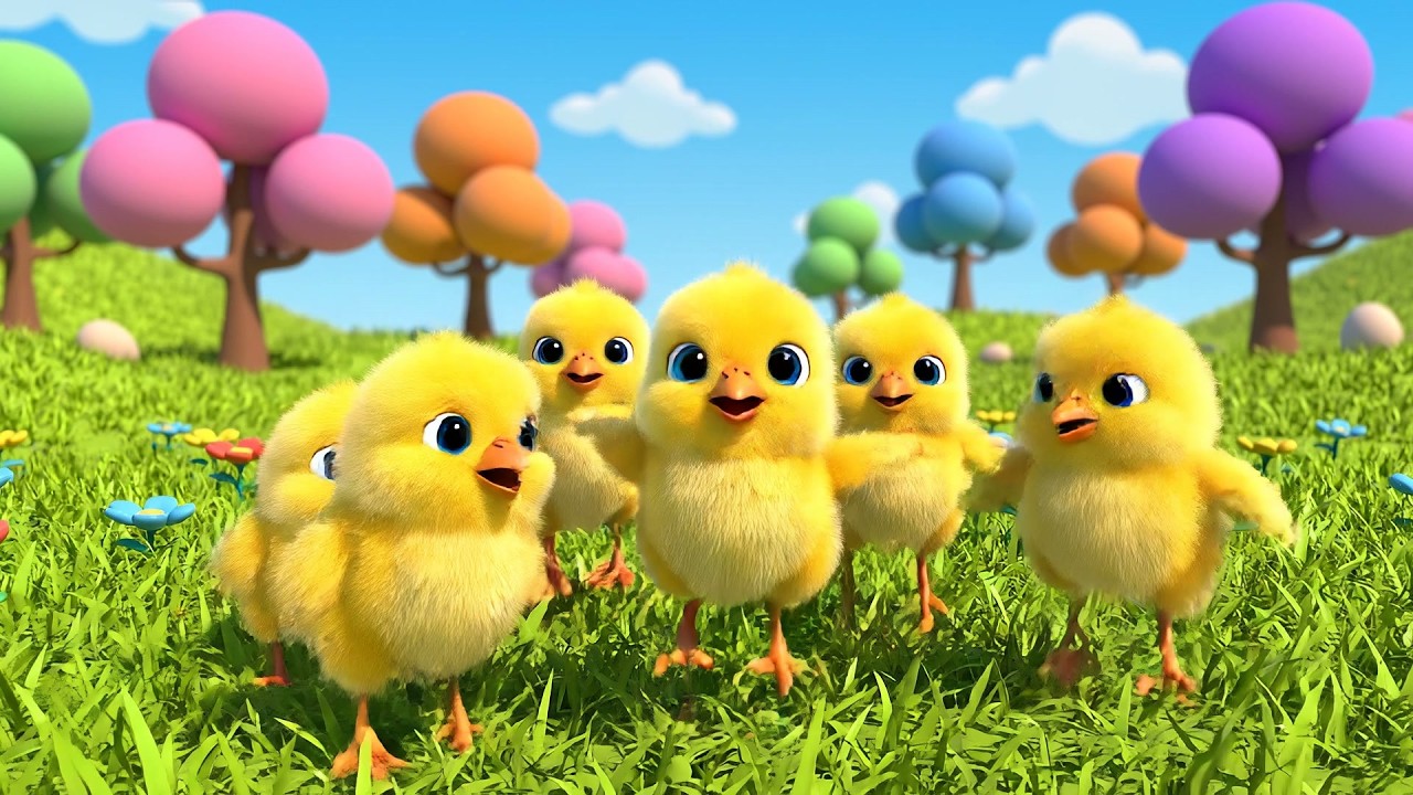 Cinco Pollitos Saltan, Saltan, Saltan | Canciones de la Granja y Rimas Infantiles