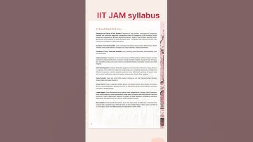 IITJAM syllabus for maths #iitjam #mathematics #youtubeshorts