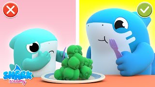 VEGETABLES SONG! Yes, yes, eat your veggies, BABY SHARK! - Healthy Habits  - Songs for Kids