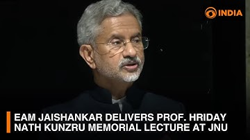 EAM Jaishankar delivers Prof. Hriday Nath Kunzru Memorial Lecture at JNU on Bharat and the World