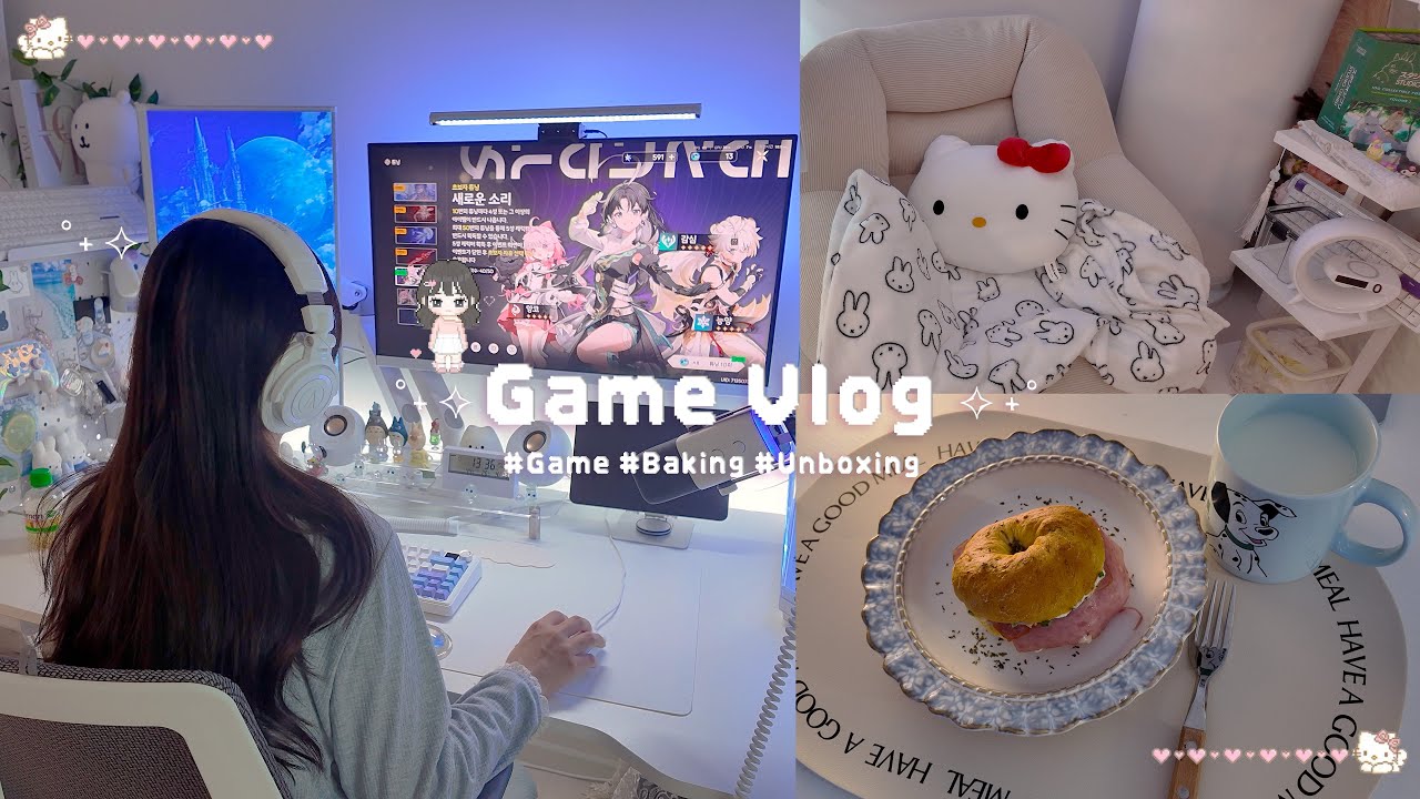 「𝙂𝙖𝙢𝙚 𝙑𝙡𝙤𝙜」살면서 꼭 먹어봐야하는 인생 베이글 레시피 🥯 명조+스트리노바+동물의 숲🎮  Epomaker & Aula F75 Max keyboard unboxing