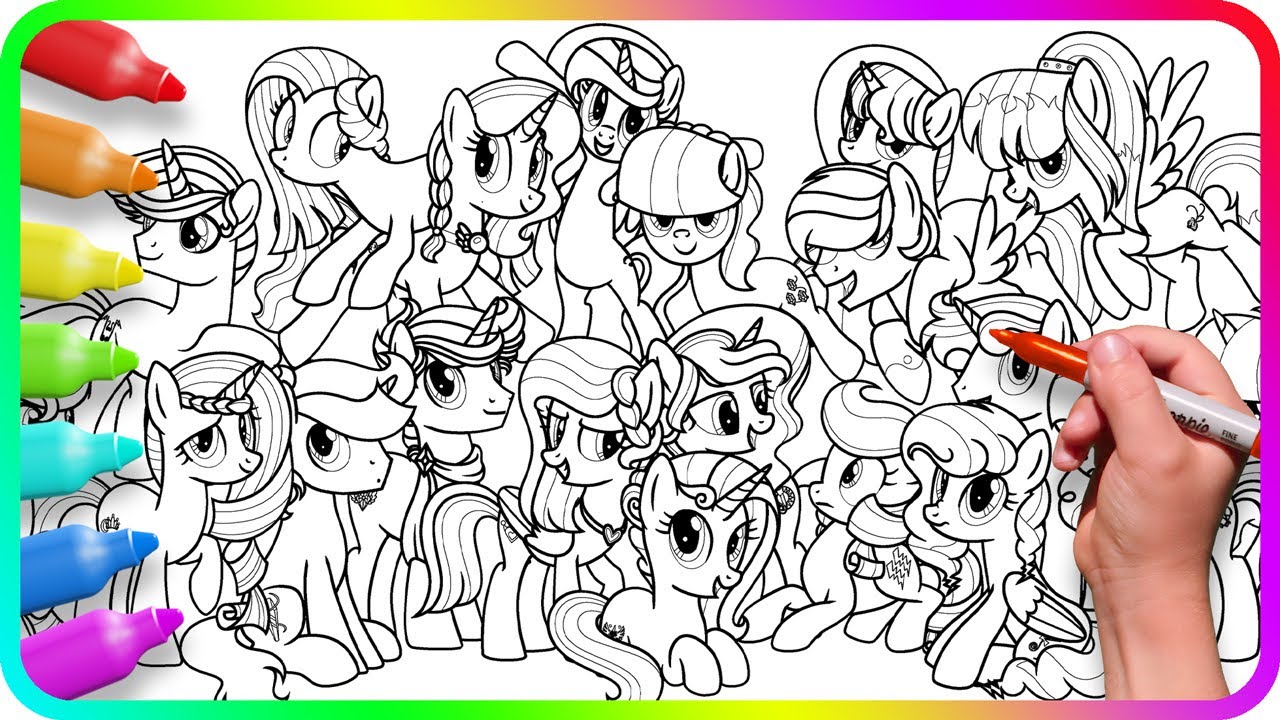 MY LITTLE PONY Coloring Pages - Friends. How to color My Little Pony ...
