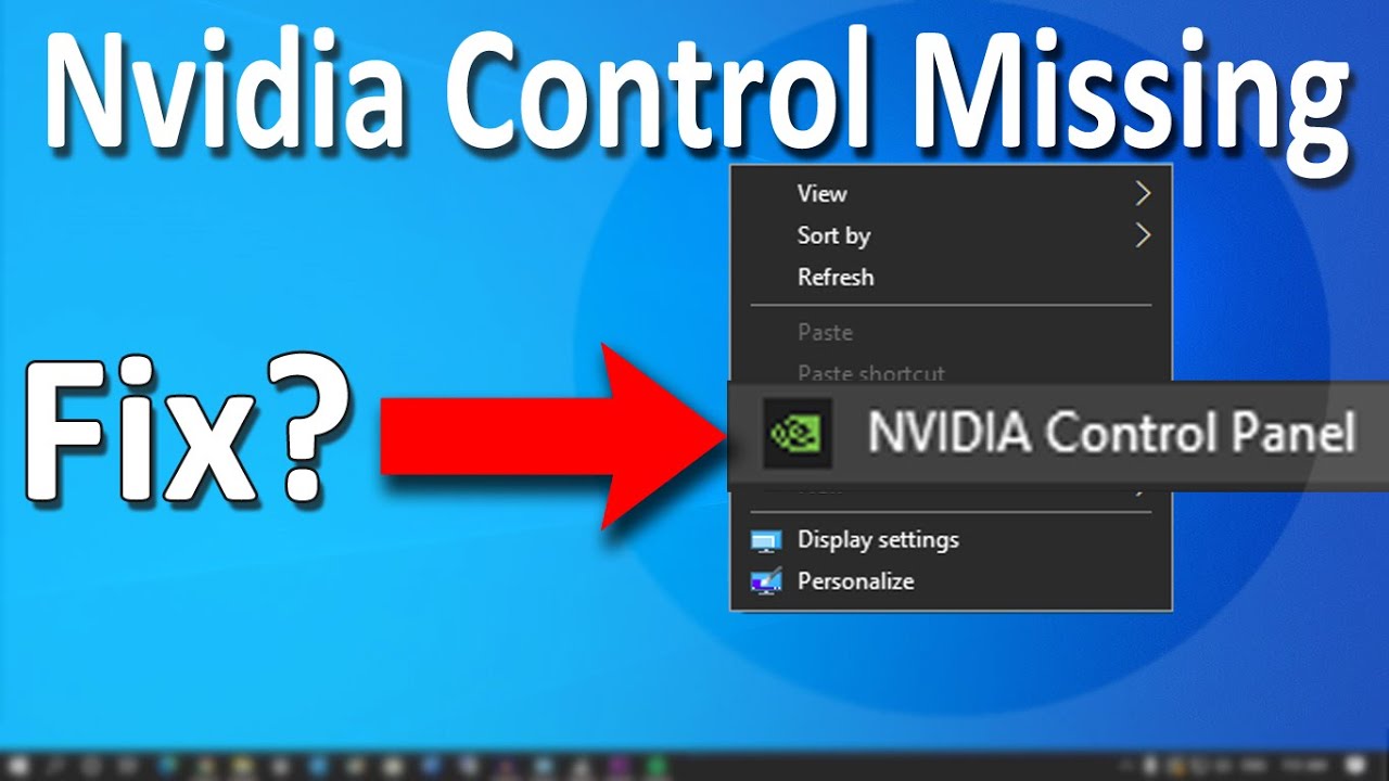 where is my nvidia control panel windows 10