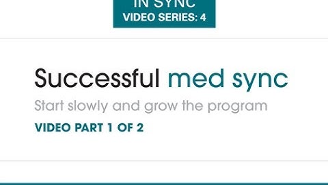 In Sync Video Series #4: Successful med sync (Part 1 of 2)
