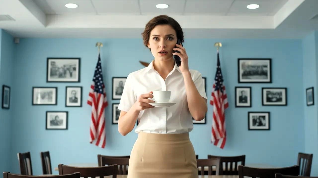 Podanie kawy pułkownikowi — nie wiedziała, że jej ranga jest wyższa o dwie gwiazdki