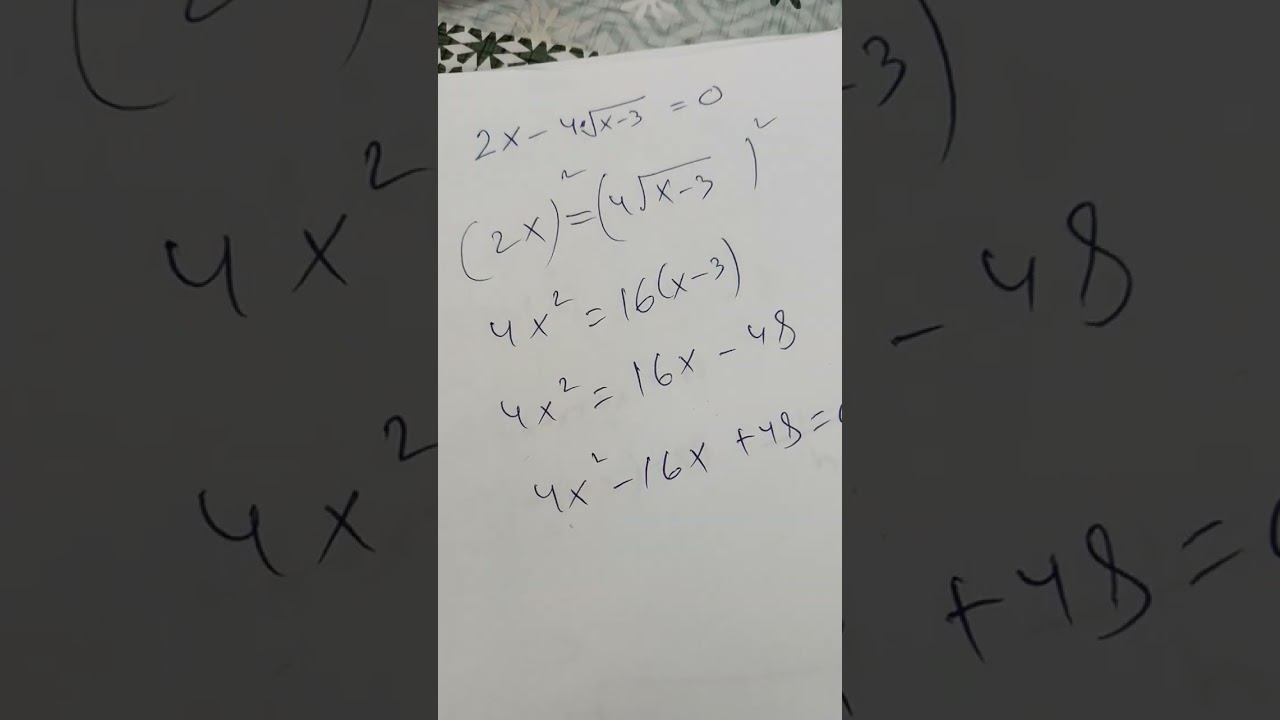 معادلات مع جذور