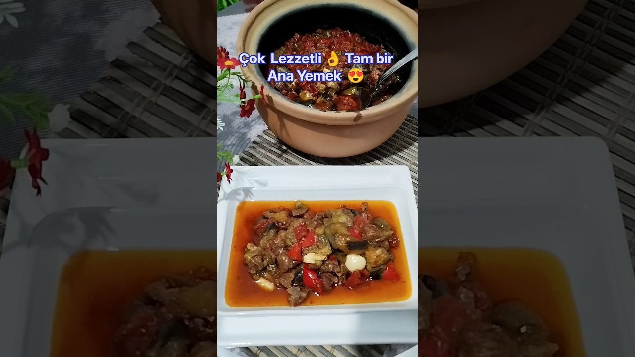 💯 Çok Lezzetli👌Tam Bir Ana Yemek Tarifi 😍 Güveçte Fırında Pişen Patlıcan Kebabı😋 #güveç 💯 Çok Lezzetli👌Tam Bir Ana Yemek Tarifi 😍 Güveçte Fırında Pişen Patlıcan Kebabı😋 #güveç