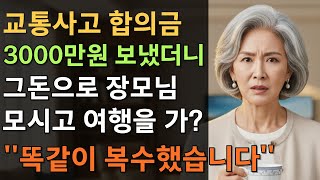 &#39;&#39;교통사고 냈어요&#39;&#39; 합의금 보냈더니 장모와 유럽여행간 아들내외, 오히려 나는 대박이났습니다.|감동사연|오디오북|시니어|고부갈등|아들며느리|명절사연