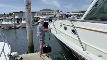 2019 37 ft Back Cove- Dockmate Twist joystick remote control  demo on a single engine