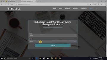Pop up form and sign up form using mailchimp and elementor pro