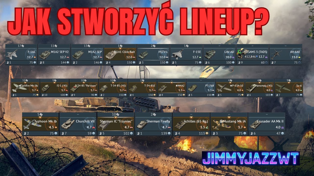 Lineupy/Zestawy pojazdów w War Thunder dla początkujących!
