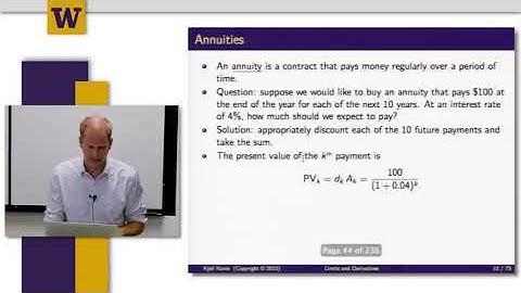 Mathematical Methods for Quantitative Finance || 02 W1 2  Present Value 16 57
