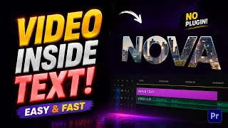 Put Video Inside Text in Premiere | Nova Design