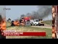 Truck hauling hay catches fire west of Faith on Highway 212
