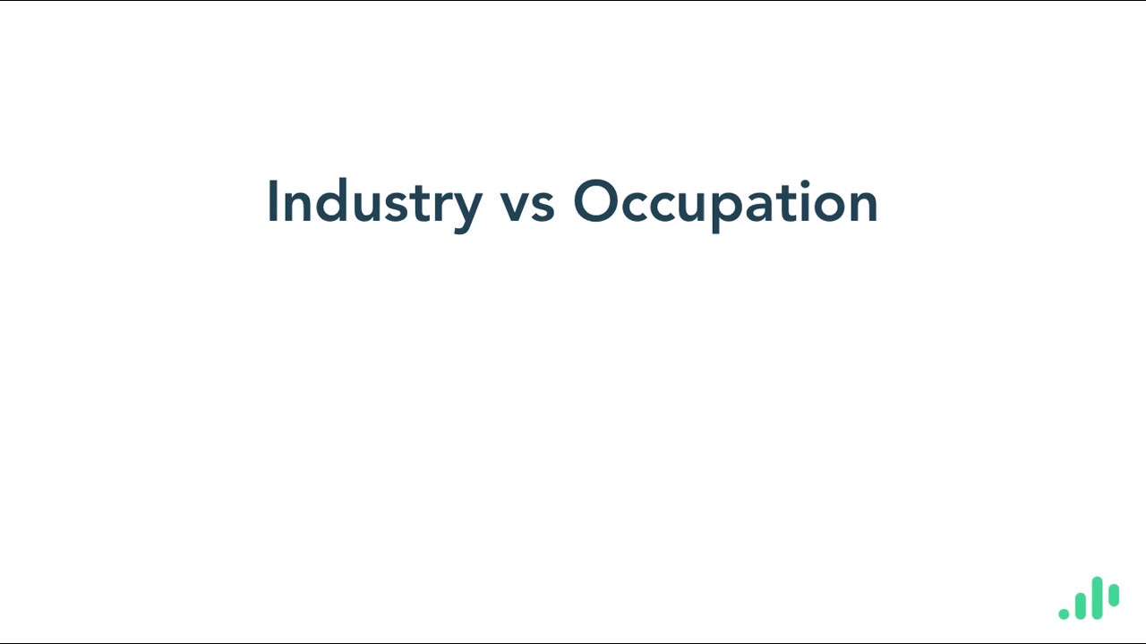Industries vs Occupations YouTube