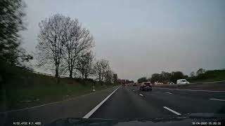 UK Motorways in 4k  - West Midlands - M69 J1 (Hinckley) to  M69/M6 Coventry