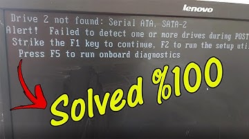 How to fix Error " Alert! failed to detect one or more drives during post . Strike the F1 key ..." ?