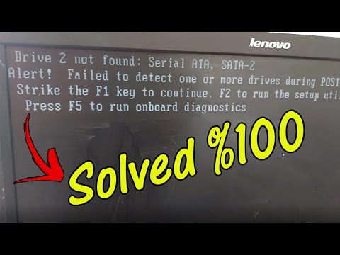 How to fix the "Alert! Failed to detect one or more drives during POST. Strike the F1 key to cont...
