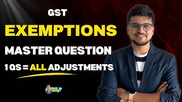 Exemptions MASTER QUESTION | Sort 6 marks in 30 min | Last Day Qs | CA Amit Mahajan