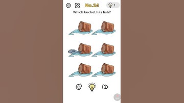 Brainout (level..24) - Which bucket has fish??