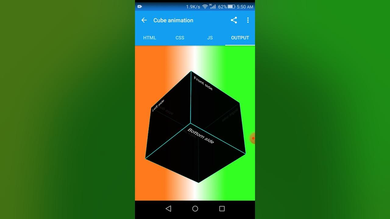 Creating a 3d Cube animation using HTML, CSS and JavaScript... - YouTube