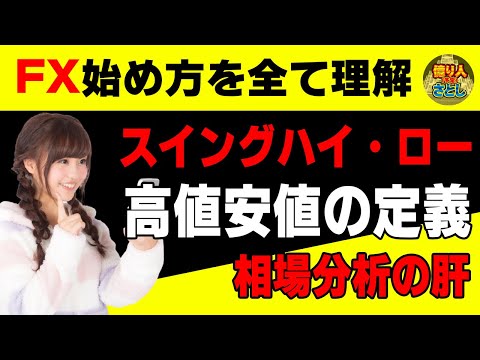 【FX初心者講座】スイングハイ・ロー　高値とや安値の定義！相場分析の肝【投資家プロジェクト億り人さとし】