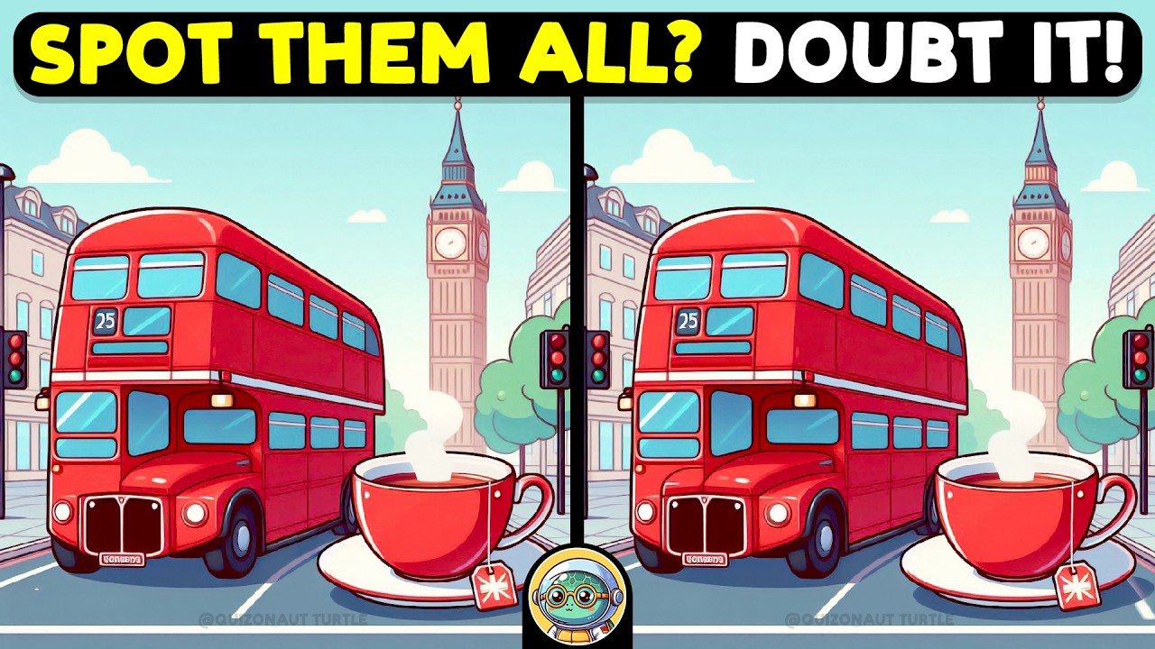 🐢🧩 Spot The Difference | Puzzle Power Hour 🧩🐢 | Quizonaut Turtle