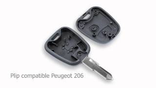‪coque télécommande clé plip pour peugeot 106 206‬