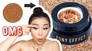 Grinding My Eyeshadows! Pony Effect Makeup | Tina Tries It screenshot 5
