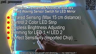 Trumsense WS08CR S5A WV hand wave sensor switch for bathroom LED mirror