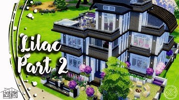 The Sims 4 House Building #21 - Lilac Modern House Speed Build - Part 2
