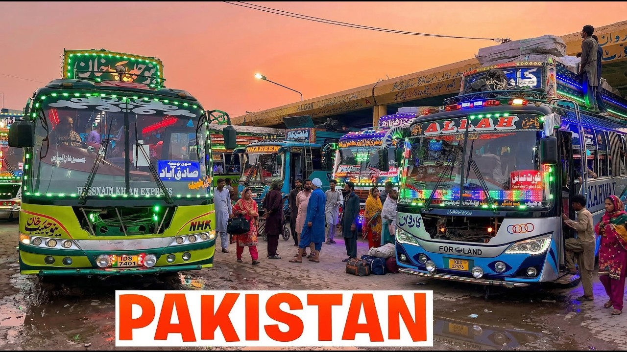 PAKISTAN LOCAL BUS STAND LIFE | 4K STREET WALK EXPERIENCE