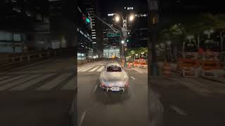 Night city ride #mercedesbenz300sl #nightcity #nightcityride #newyork #300sl