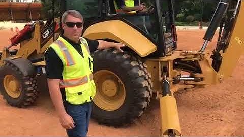 Cat® Backhoe Loader Safety & Braking Demo | Cat Landscaping and Construction