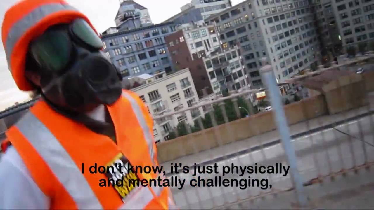 chelsea market food Anarchist On Brooklyn Bridge in Gasmask (The Interview)