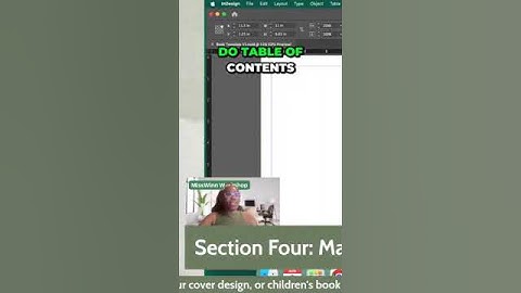 How To Create a Book in Indesign: Adding Table of Contents
