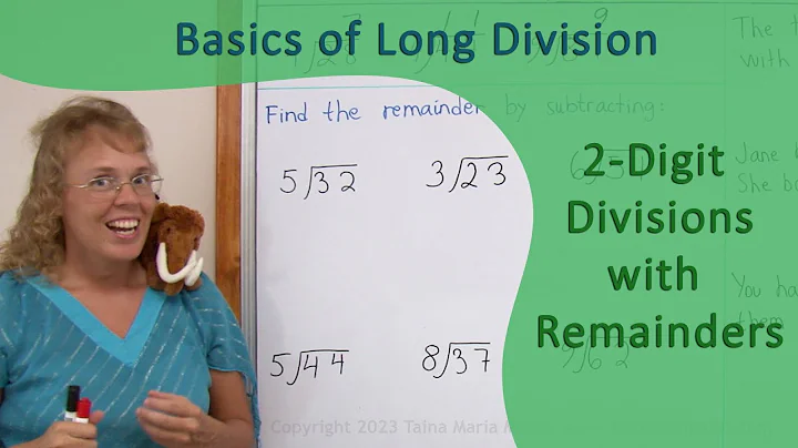 2-digit division with remainders