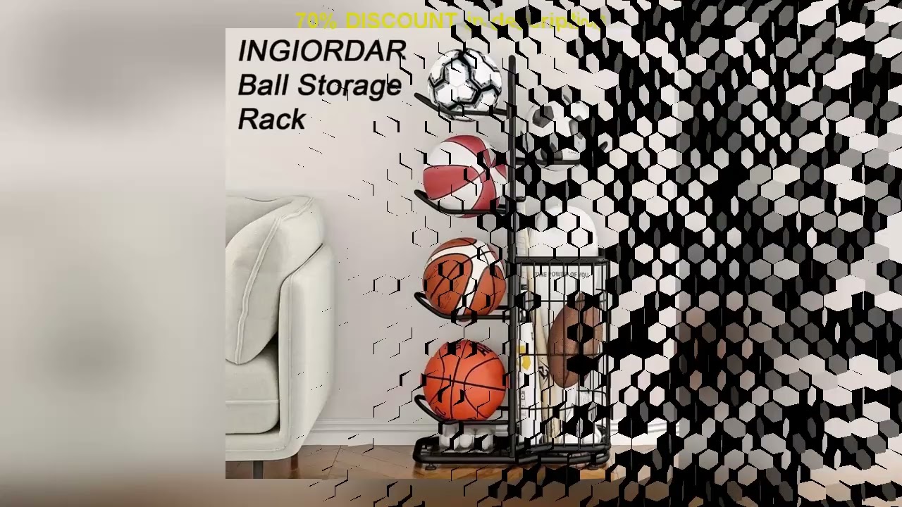 A must-have product! Indoor Children Basketball Storage Rack Put Ball Football Storage Basket Plac