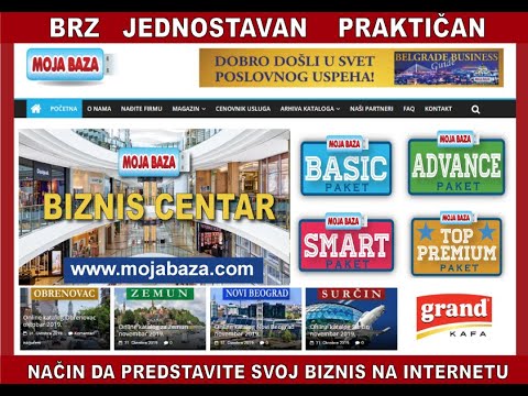 Biznis portal MOJA BAZA TV  reklama