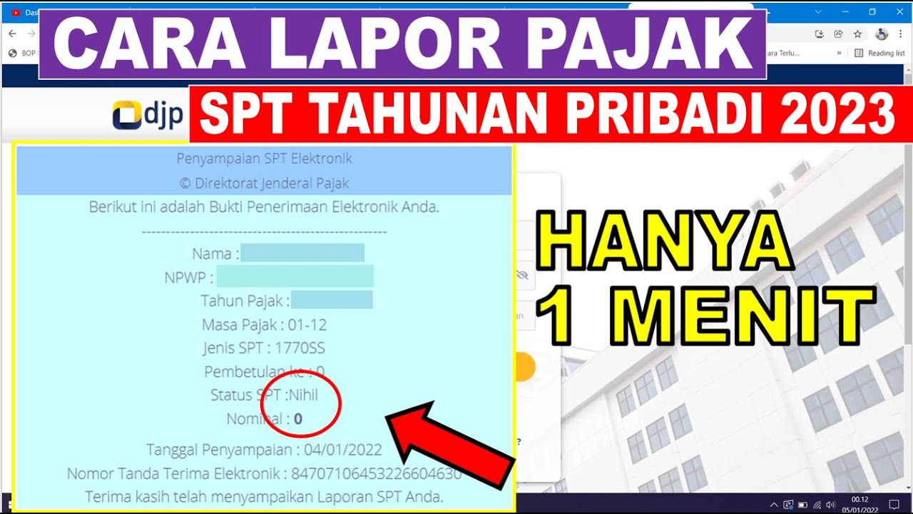 Tutorial Efiling 2023 Cara Cepat Lapor SPT Tahunan Pribadi Secara