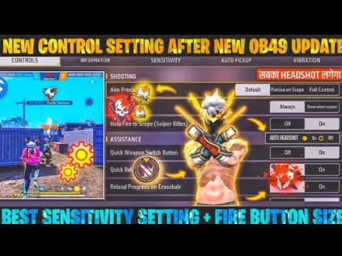 New Control Settings Free Fire After OB 49 Update 2025 | Free Fire ...