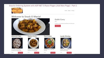 Snacks Ordering System with ASP.NET 5 Razor Pages (Add Model) - Part 3