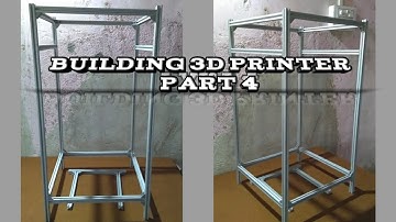 Big Hypercube Core XY 3D Printer Complete Build #4 Printer Frame and heatbed platform