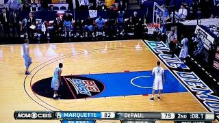 Marquette Depaul Game Tying 3 Whoops Timeout 2222014