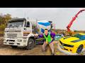 Fire Truck Meets Motorcycle And Camaro Family During Crazy Funny Adventure Comedy Video 2025