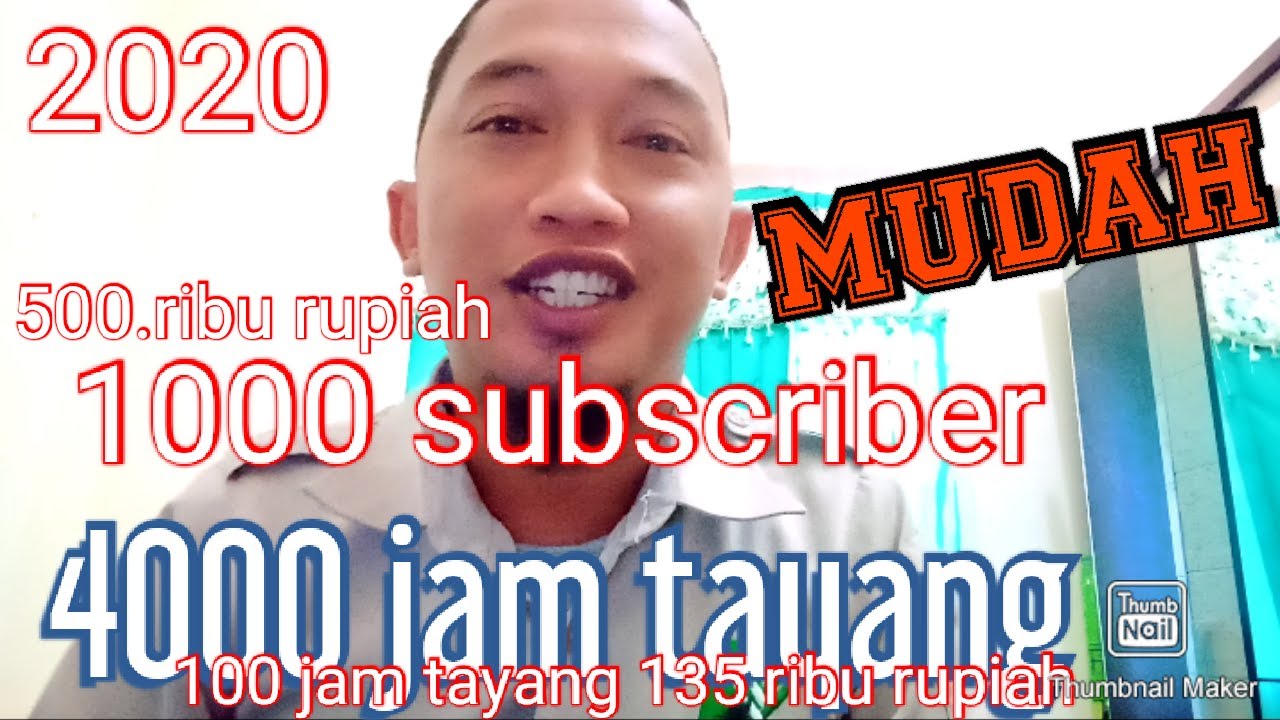 Mudah cara cepat dapat 1000 subscriber dan 4000 jam tayang  